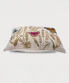 Butterfly Bloom | Hand Embroidered Decorative Throw Pillow Cover | 14x20