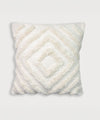 The Tula | Geometric Hand Tufted Ivory | Throw Pillow Cover | 16x16
