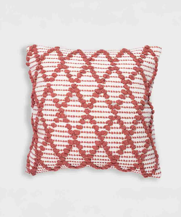 Diamond Drop Throw Pillow | Amber Rust | 100% cotton Throw Pillow Cover | 16x16