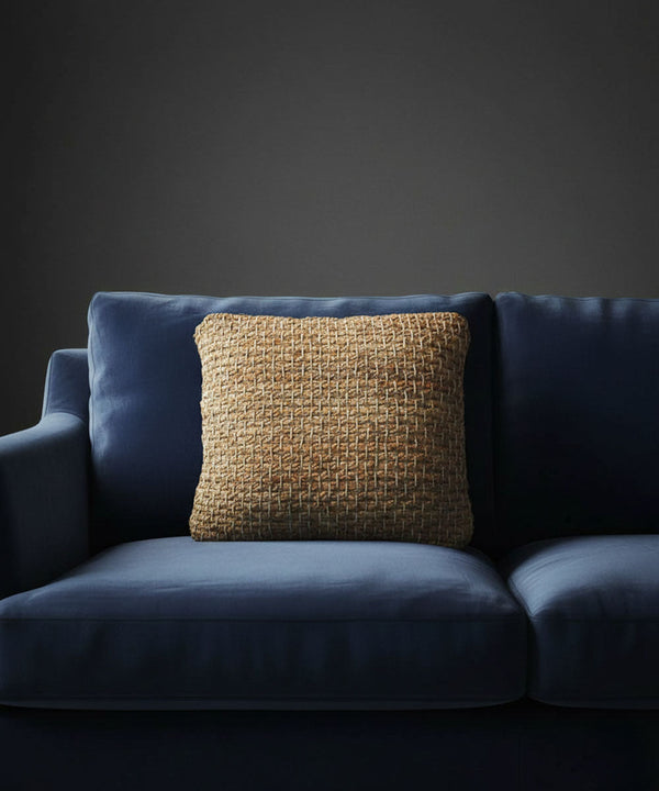 Rustic Weave Jute Throw Pillow Cover – 100% Natural Jute | 18" × 18"