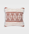 Mira Hand Tufted Bands Geometric Throw Pillow Cover | Rust Amber| 16x16