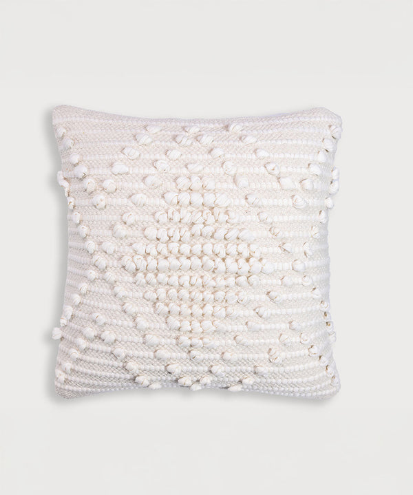 Serene Pebble Hand-Tufted | 100% Cotton Throw Pillow Cover | 16x16
