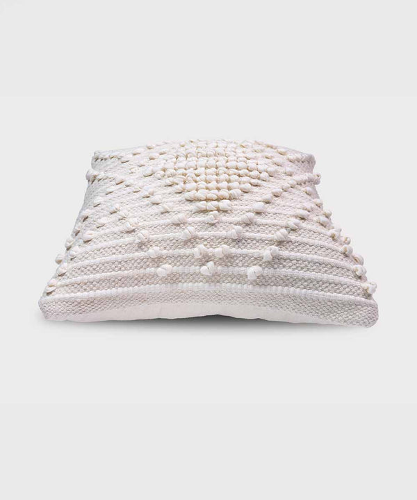 Serene Pebble Hand-Tufted | 100% Cotton Throw Pillow Cover | 16x16