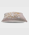 The Elysian Hand Embroidered | Beige | Cotton Chambray Throw Pillow Cover | 14x20