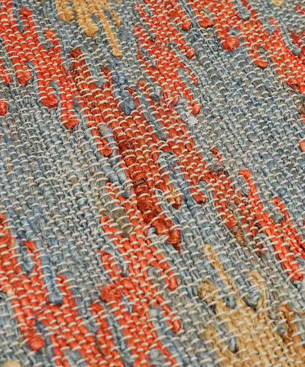 SUNSET MOSAIC JUTE RUNNER |16" x 60" |Premium Jute & Cotton Blend |Hand-woven Table Runner