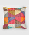 Patchwork Fiesta Throw Pillow Cover – 100% Cotton Chindi | 18" × 18" | Handwoven Patch Detail