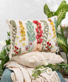 Whispering Meadow | Hand Embroidered Decorative Throw Pillow Cover | 14 x 20
