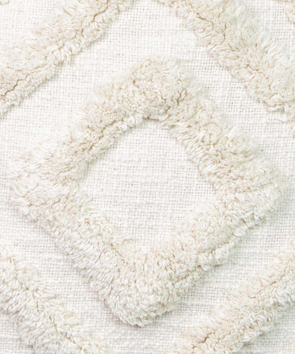 The Tula | Geometric Hand Tufted Ivory | Throw Pillow Cover | 16x16