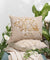 The Elysian Hand Embroidered | Beige | Cotton Chambray Throw Pillow Cover | 14x20