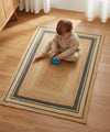 Midnight Frame100% Natural Jute Area Rug| 4 x 6 ft
