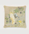 Cockatoo Carnival Hand Embroidered Throw Pillow Cover | 24x24 | 100% Cotton