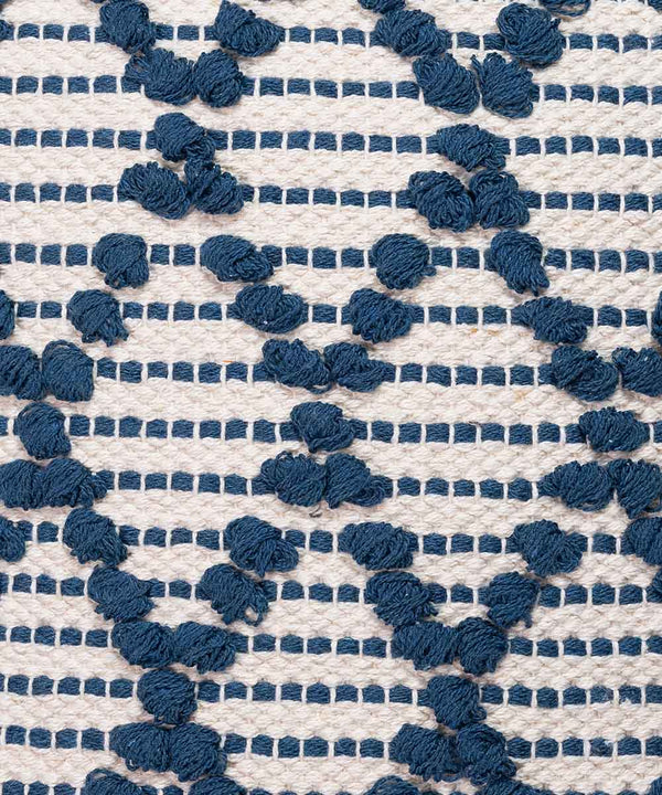 Diamond Drop |Royal Blue | Hand Tufted 100% Cotton Throw Pillow Cover | 16x16