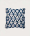 Diamond Drop |Royal Blue | Hand Tufted 100% Cotton Throw Pillow Cover | 16x16
