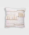 Nordéa Woven Elegance Pillow | 100% Cotton Throw Pillow Cover with Tassels | 16x16