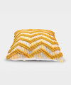 Marigold Chevron | Hand Tufted Throw Pillow Cover | 16x16