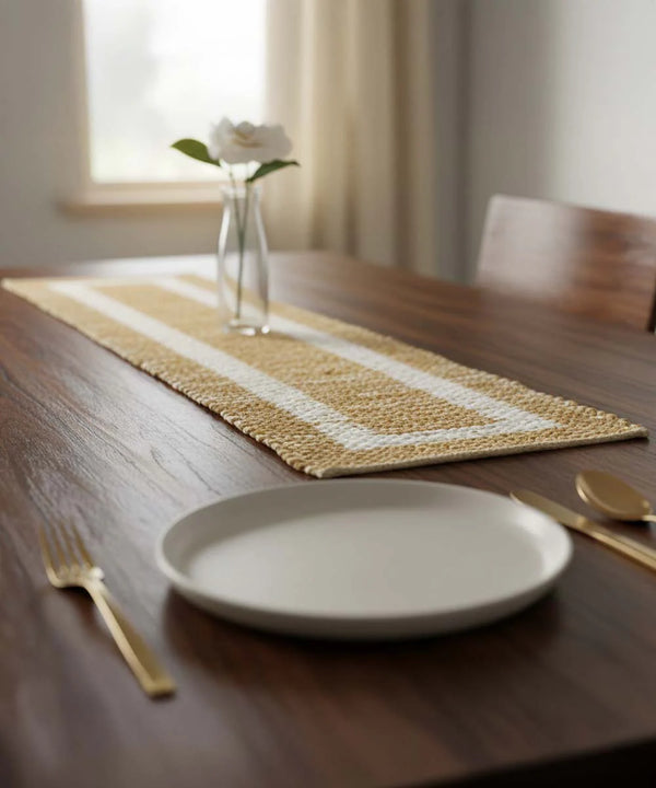 Twice-as-Nice Reversible Jute & ChindiBlend Table Runner | 16” x 60”