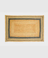 Midnight Frame100% Natural Jute Area Rug| 4 x 6 ft