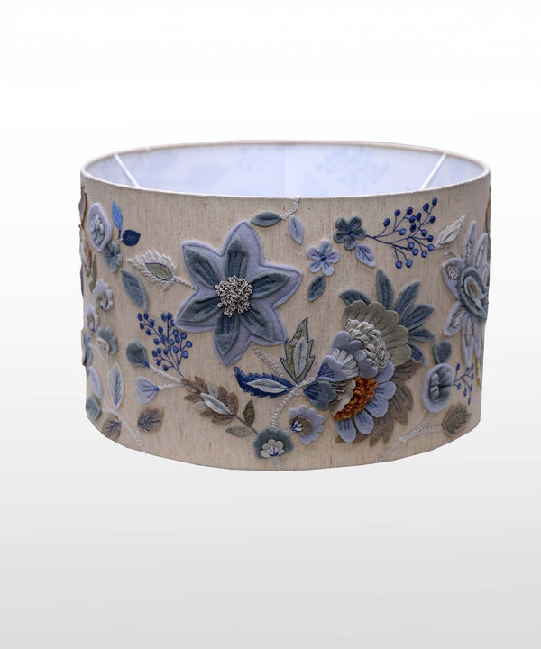 Flora Doodle Hand Embroidered Lampshade