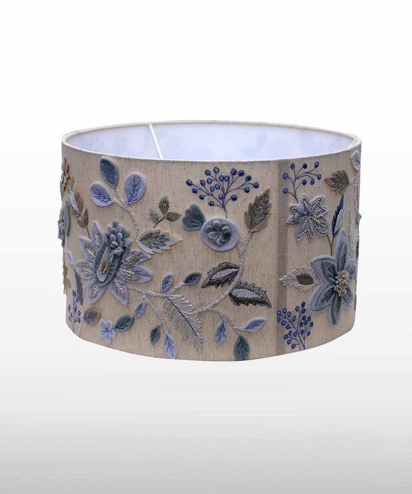 Flora Doodle Hand Embroidered Lampshade