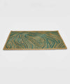 Emerald Canvas of Currents – Hand Made Artisan Jute Rug | 90% Jute 10% Cotton | 28 × 56 in