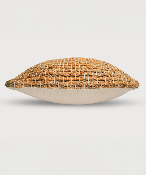 Rustic Weave Jute Throw Pillow Cover – 100% Natural Jute | 18" × 18"