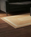 Ivory Frame – Natural Jute Braided Area Rug | 4 x 6 ft
